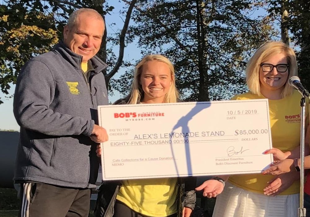 Alex's Lemonade Stand Foundation Check Presentation