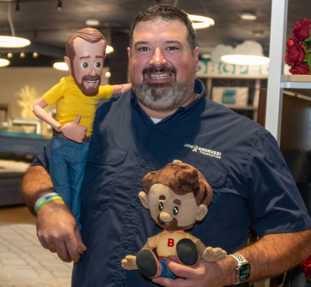 Joe Andruzzi , three-time Super Bowl Champ, former New England Patriot, and Chief Engagement Office of the Joe Andruzzi Foundation, attended Bob’s VIP Sneak Peek event in Somerville.