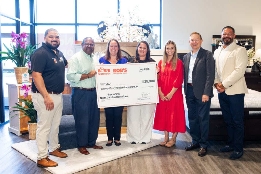 Grand opening of Bob’s Discount Furniture in Wilmington, North Carolina on July 18, 2025.