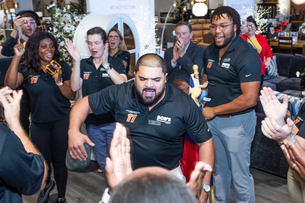 Grand opening of Bob’s Discount Furniture in Wilmington, North Carolina on July 18, 2025.