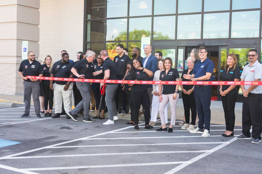 Grand opening of Bob’s Discount Furniture in Fayetteville, North Carolina on July 18, 2025.