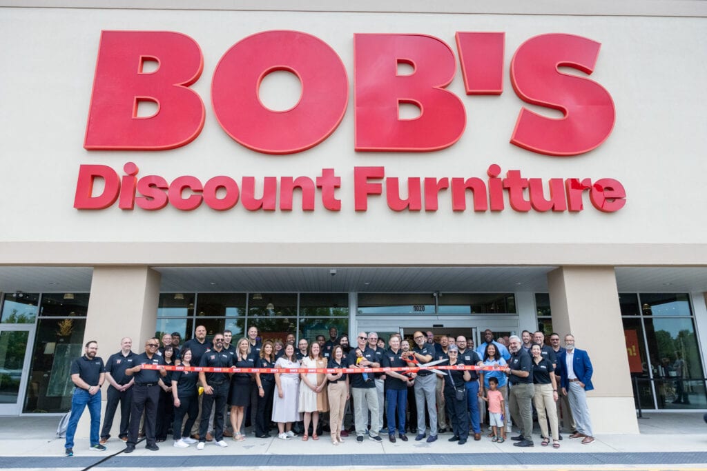 Grand opening of Bob’s Discount Furniture in Winston-Salem North Carolina on July 17, 2025.