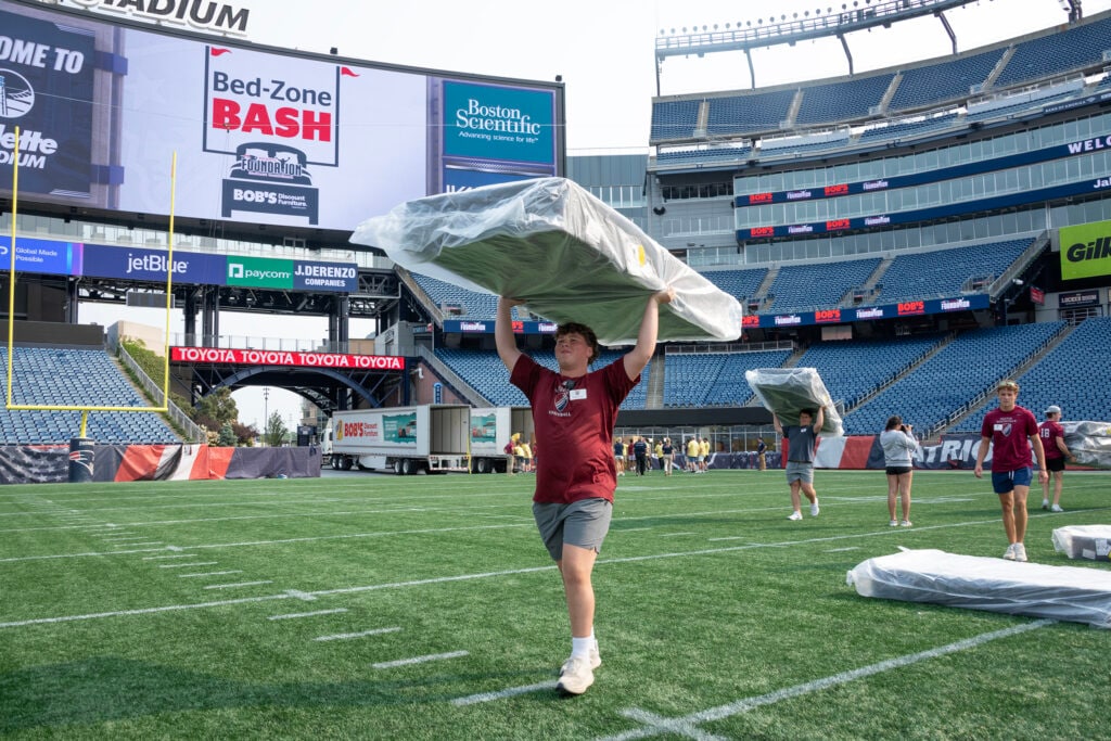 Members of Dexter Southfield helping out at the Bed-Zone Bash.