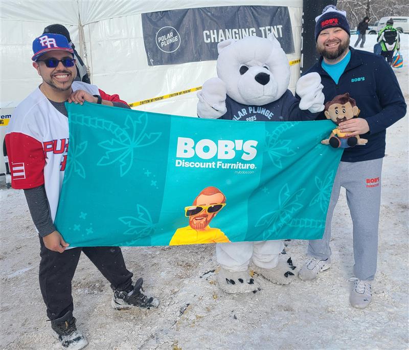 Bob's volunteers plunged to support Special Olympics Michigan.