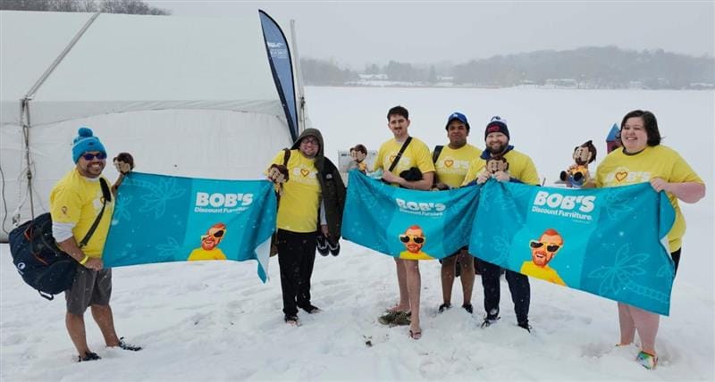 Bob's volunteers plunged to support Special Olympics Michigan.