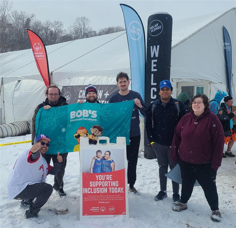 Bob's volunteers plunged to support Special Olympics Michigan.